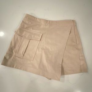 ZARA suede-like, khaki skort